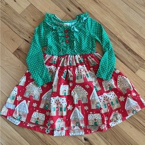 Eleanor Rose Christmas gingerbread house dress